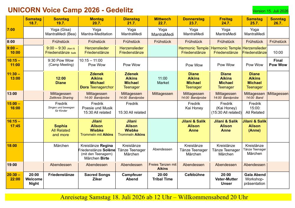 Camp Programm 2026