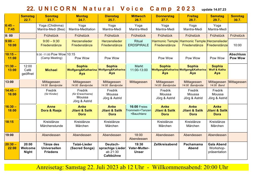 Camp Programm 2023