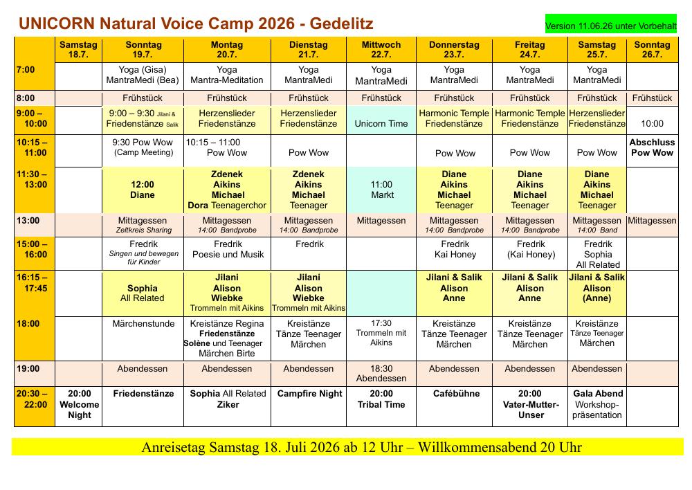 Camp Programm 2026